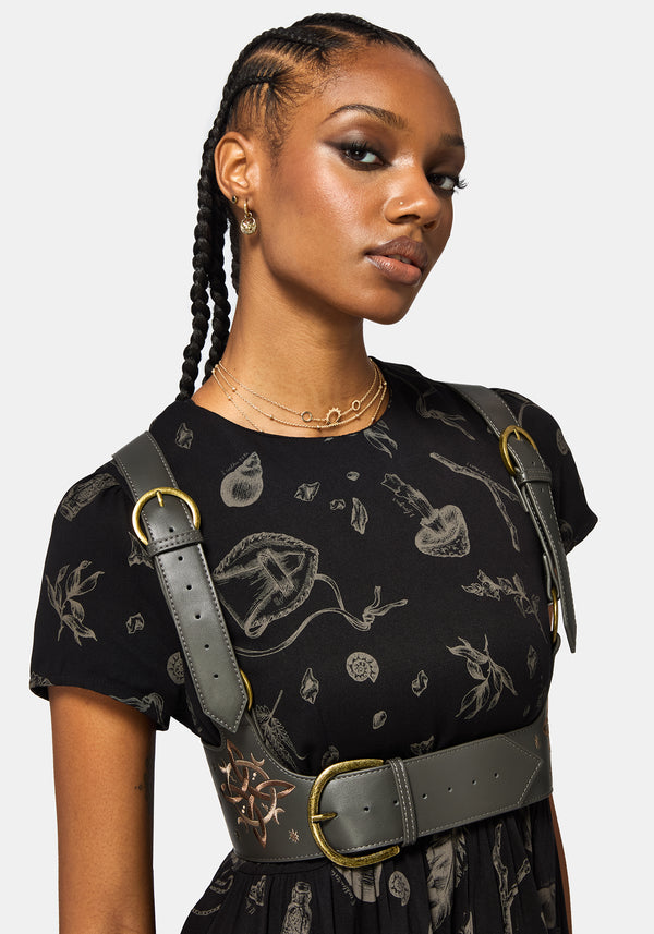 Zarina Velour Applique Midi Wrap Dress