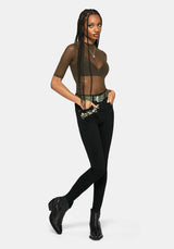 Rosamoth Debossed Buckle Belt - Green