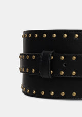 Brux Rivet Detail Buckled Waist Belt