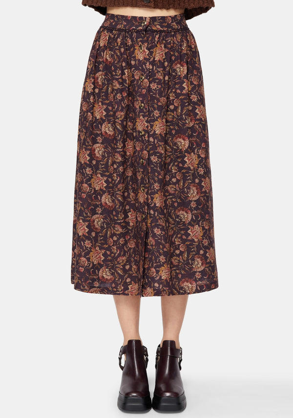 Skye Button Down Midi Skirt