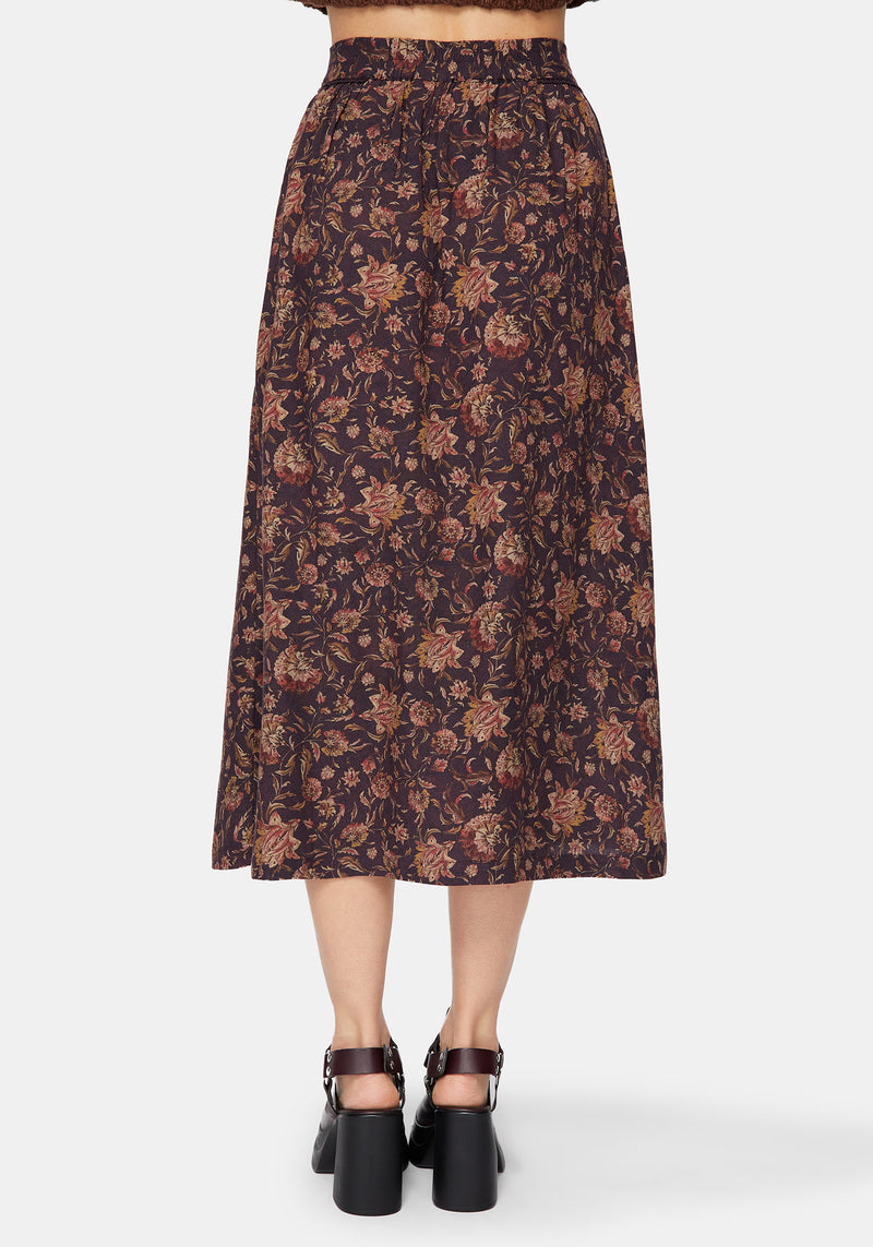 Skye Button Down Midi Skirt