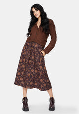 Skye Button Down Midi Skirt