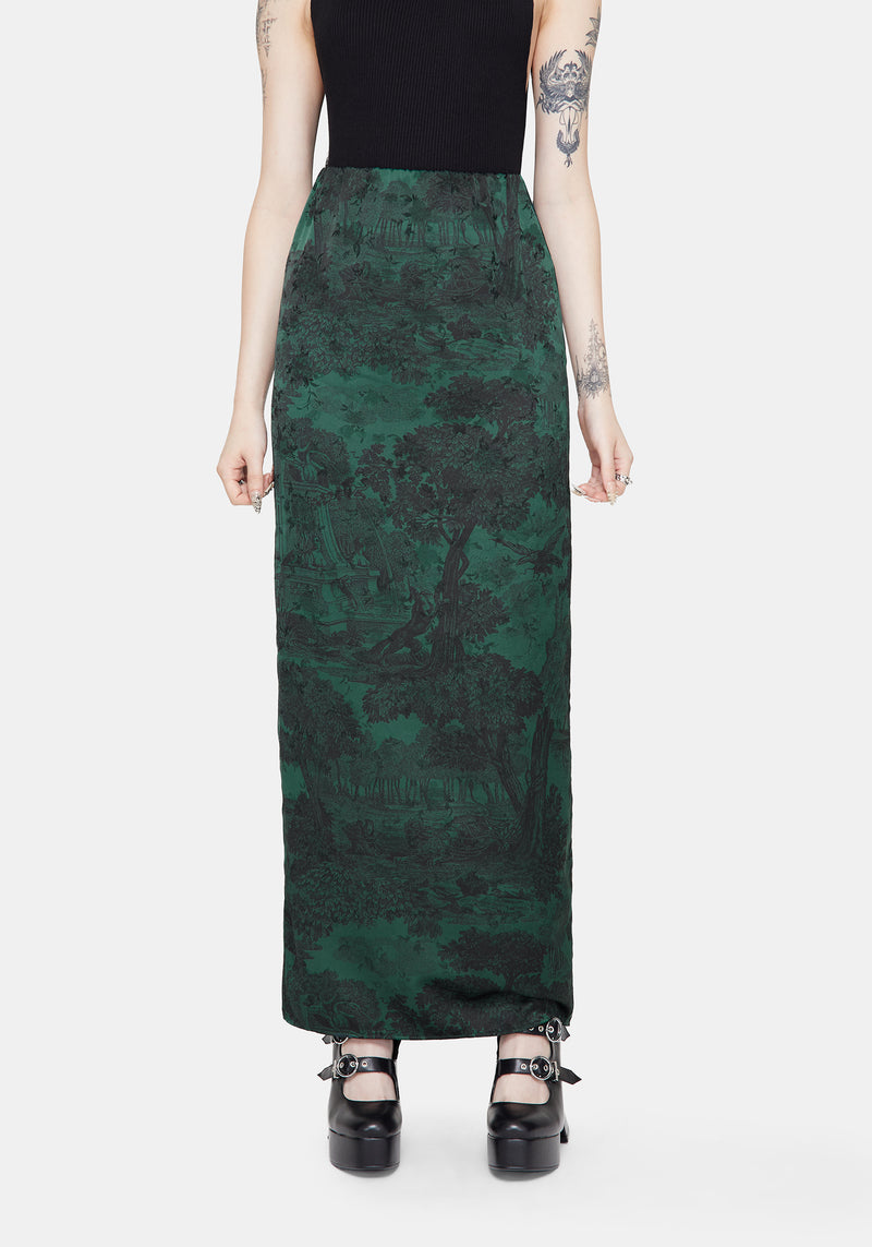 Solara Toile Print Maxi Skirt