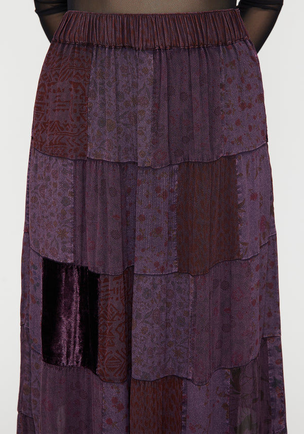 Mabel Floral Printed Patchwork Skirt