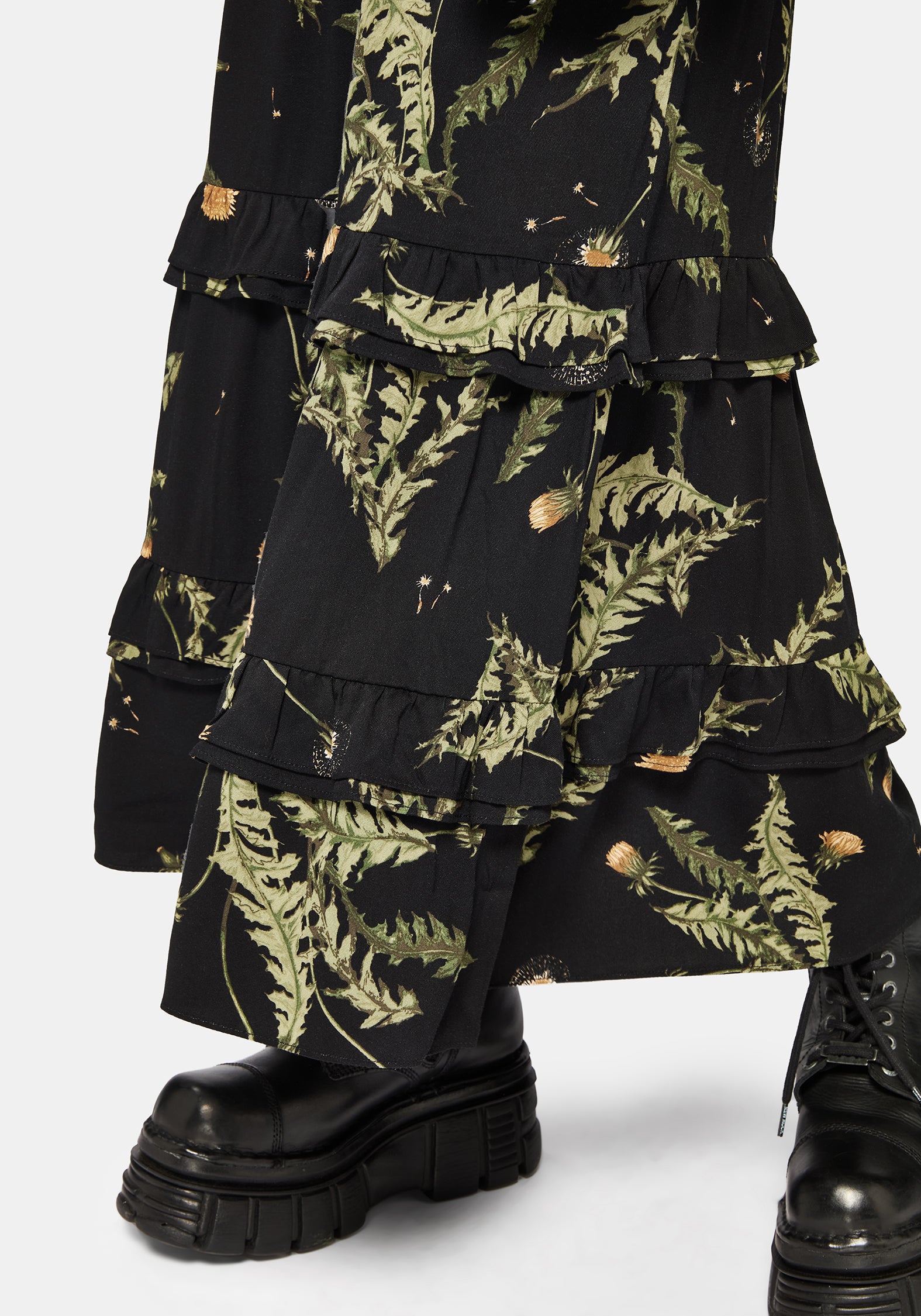 Cimora Dandelion Ruffle Midaxi Skirt