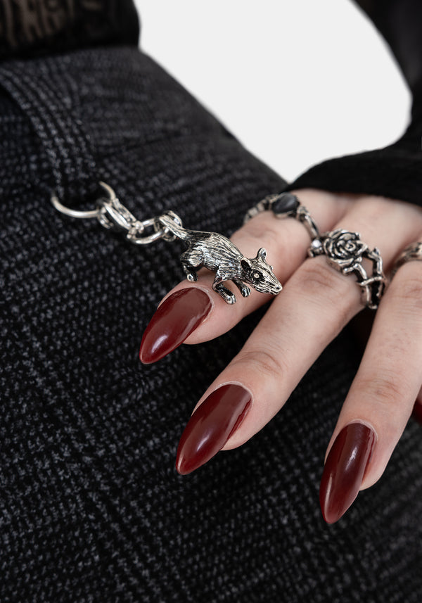 Moura Check Fit And Flare Trouser With Charm