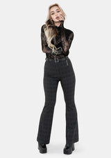 Moura Check Fit And Flare Trouser With Charm