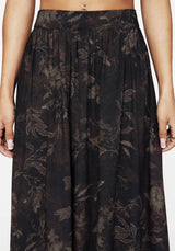 Ashmire Woodland Moth Print Midi Skirt