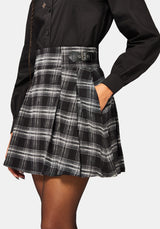 Rowenna Check Buckled Mini Skirt