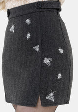 Chrysina Beetle Sequin Embellished Pleated Mini Skirt