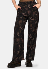 Angela Folk Print Wide Leg Trouser