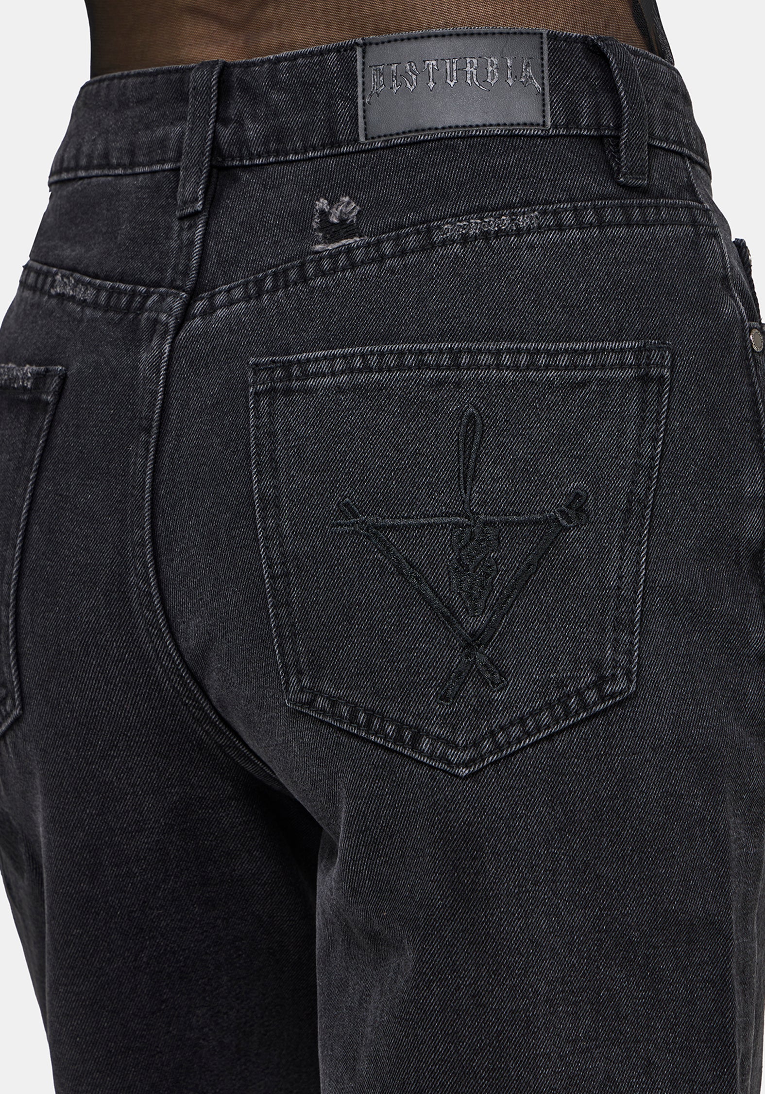 Selin Embroidered Longline Denim Short