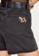 Faela Fairy Embroidered Denim Short 24" / US 2
