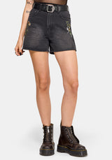 Faela Fairy Embroidered Denim Short 24" / US 2