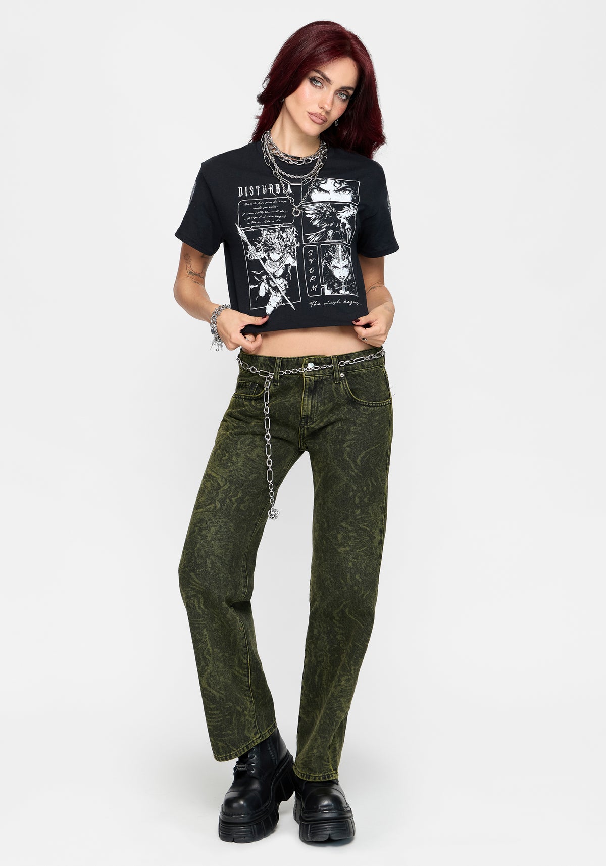 CANCELLED - Narcissa Snake Print Low Rise Straight Leg Jean