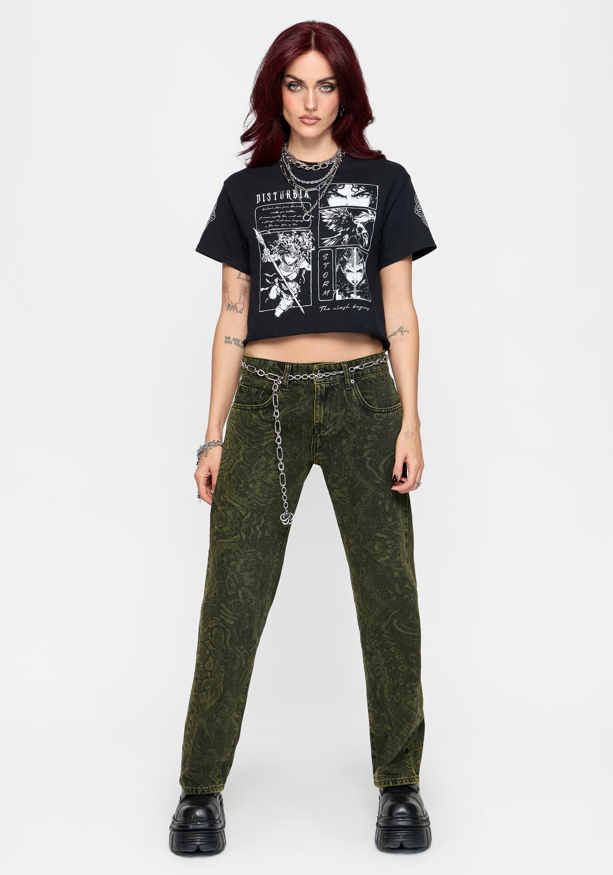 CANCELLED - Narcissa Snake Print Low Rise Straight Leg Jean
