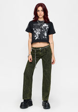 CANCELLED - Narcissa Snake Print Low Rise Straight Leg Jean