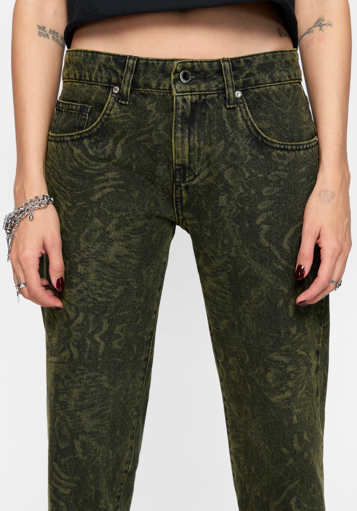 CANCELLED - Narcissa Snake Print Low Rise Straight Leg Jean