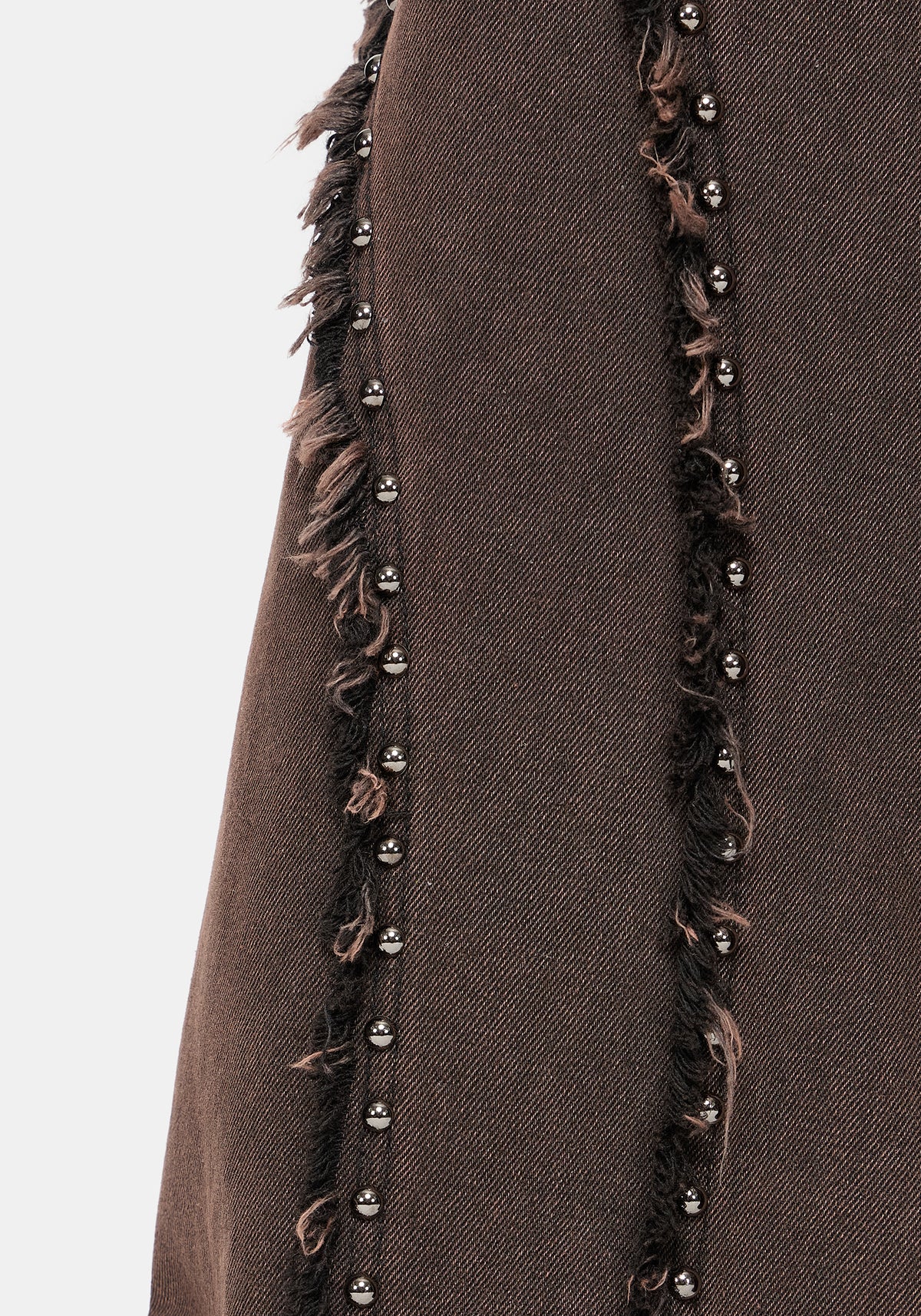 Otis Studded Frayed Relaxed Wide Leg Jean