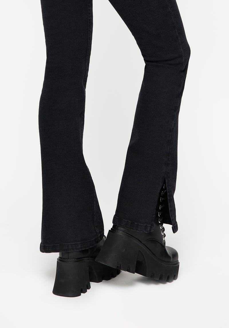Vera Baby Boot Split Hem Flared Jeans
