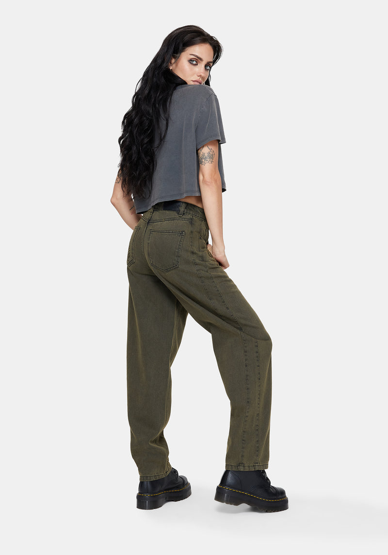 Prism Barrel Leg Embroidered Jeans