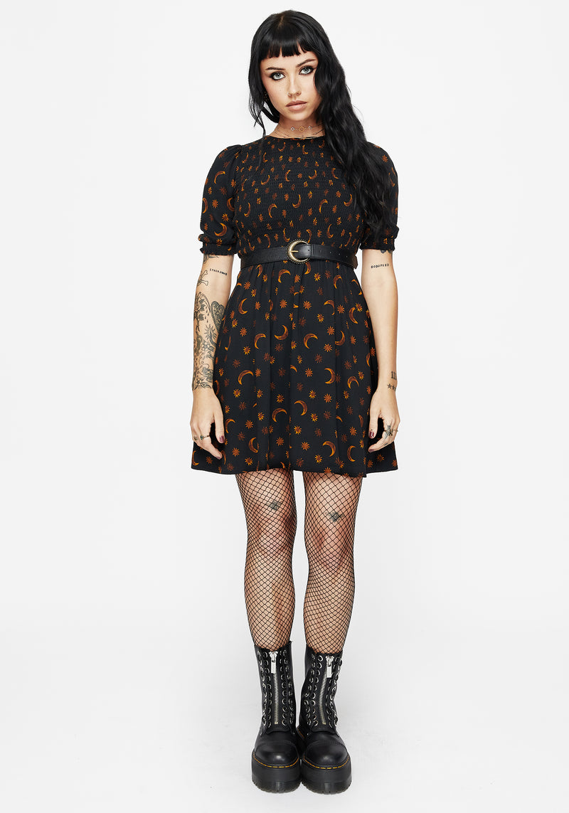 Elura Celestial Print Mini Dress
