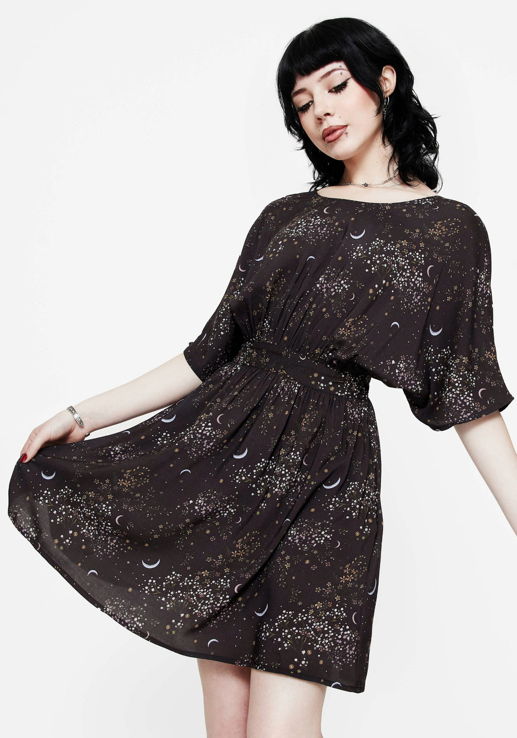 celestial mini dress Peaseblossom Celestial Tie Back Mini Dress – Disturbia