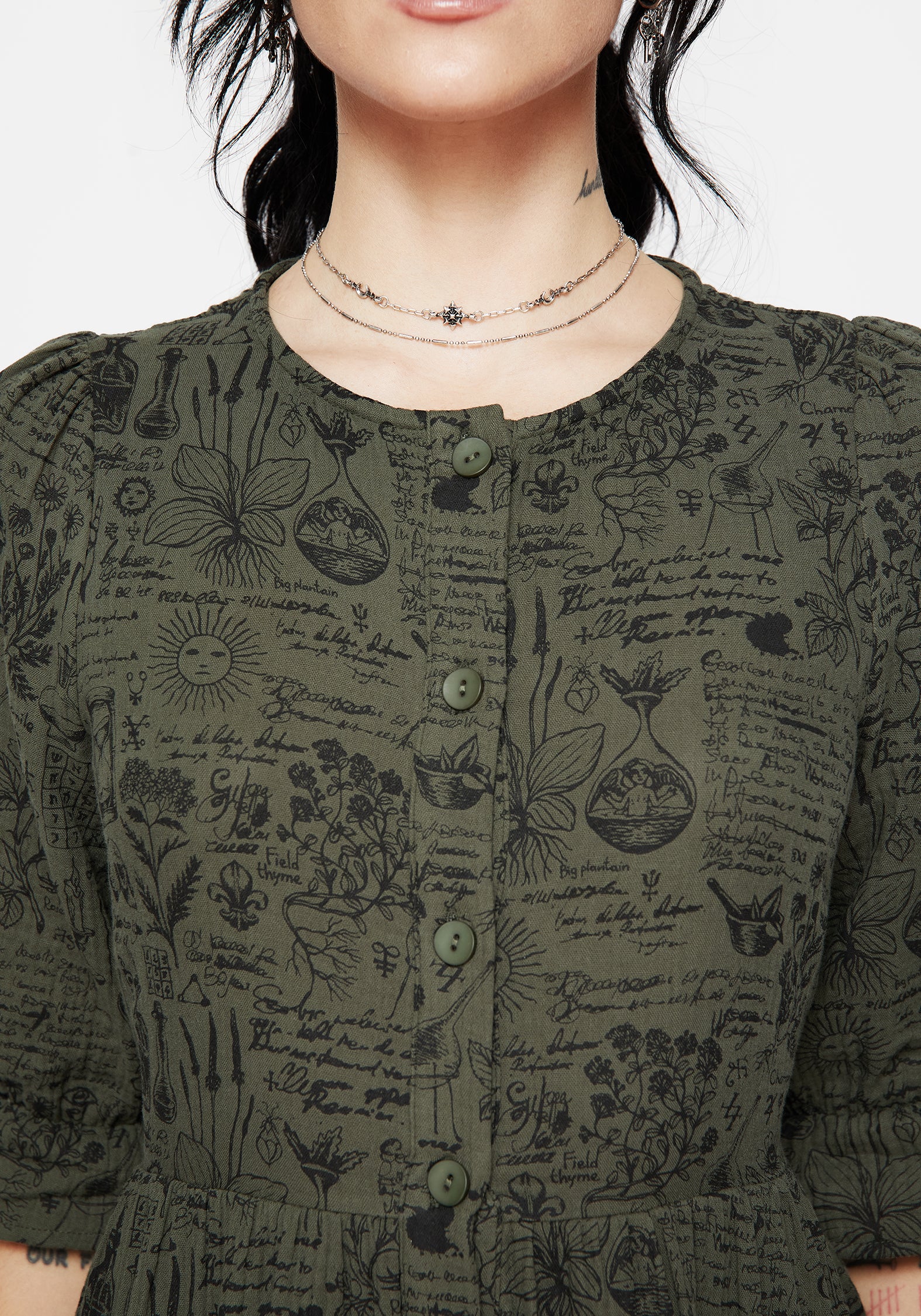 Taddea Cotton Button Up Midaxi Dress