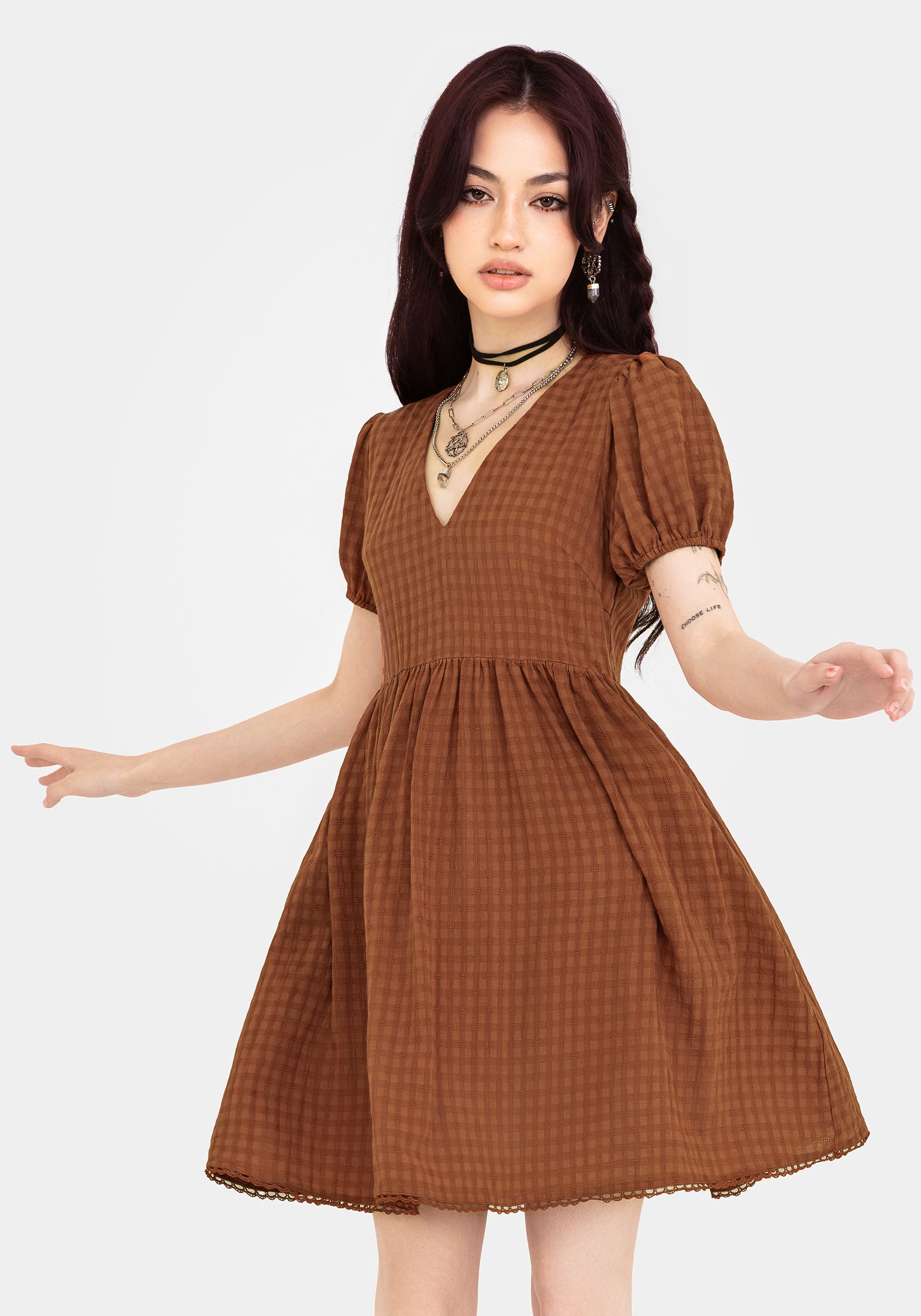cotton blend mini dress Women's Cotton Blend Mini Dresses