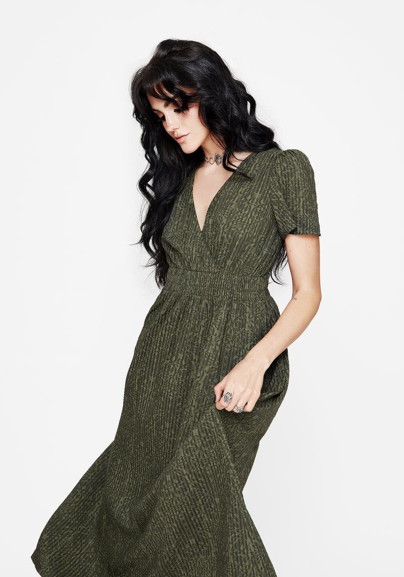 Francesca Dragon Printed Wrap Over Midaxi Dress Disturbia Francesca Dragon Printed Wrap Over Midaxi Dress Disturbia