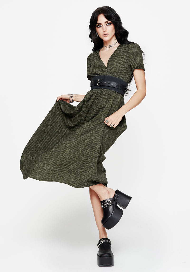 Francesca Dragon Printed Wrap Over Midaxi Dress Disturbia Francesca Dragon Printed Wrap Over Midaxi Dress Disturbia