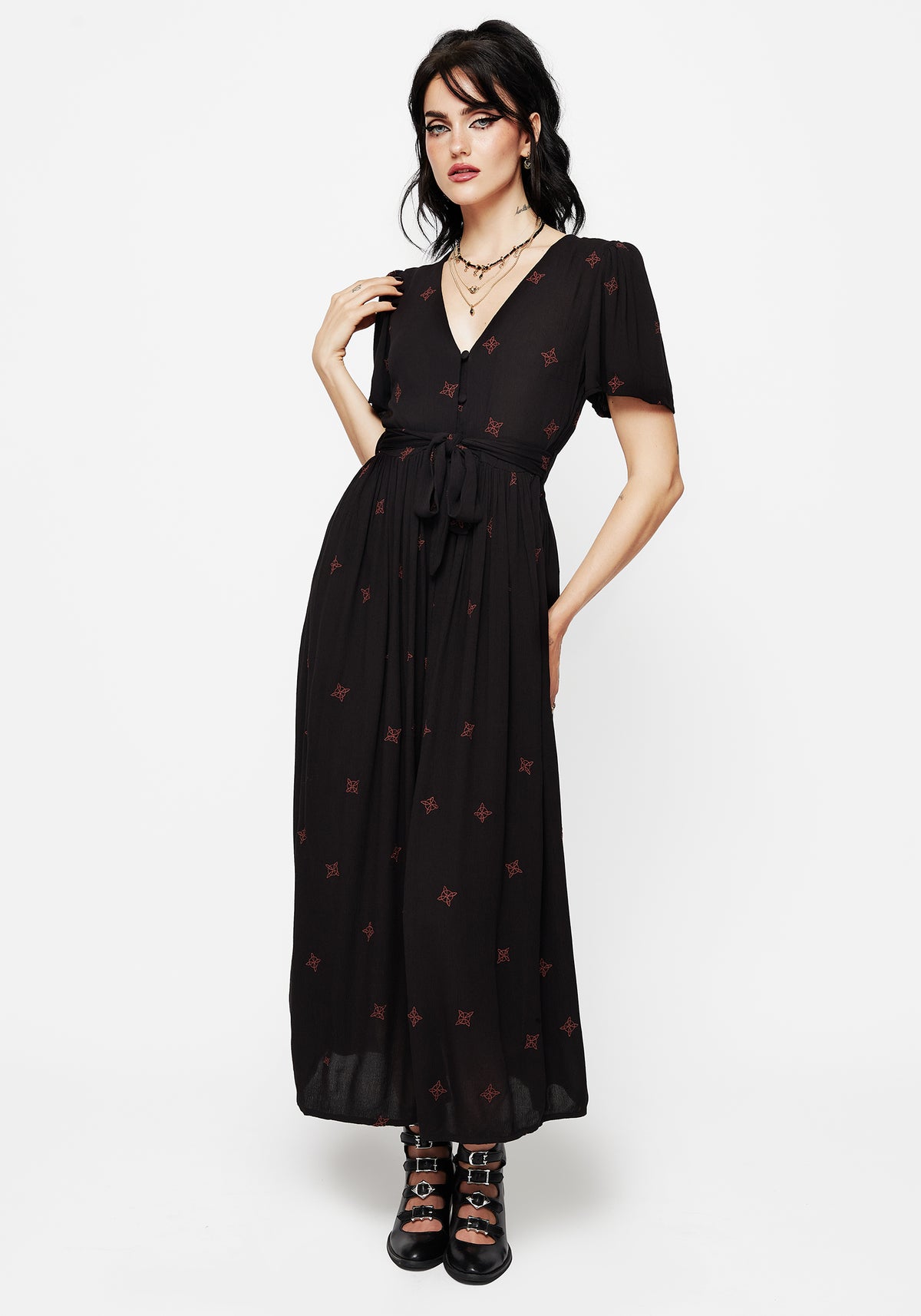 romantic fall dresses Women's Round Neck Valentine's Day Printed Long Sleeve Wrap Hip Dress Sweater Dresses, Fall and Winter Casual Wear for Romantic Occasions, Soft Fabric,Pink,XL