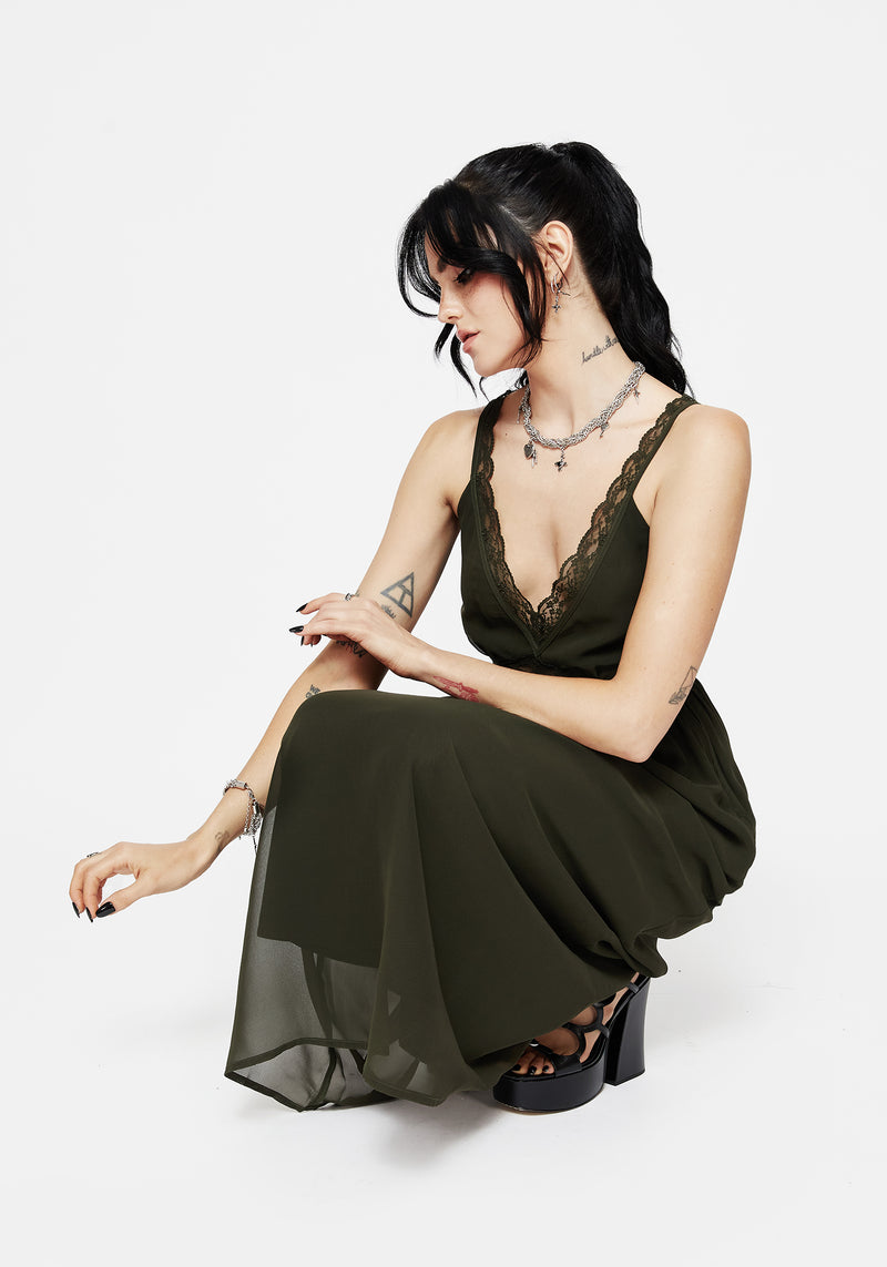 Idalia Lace Insert Cami Midi Dress | Disturbia - Shop Women's Gothic, Alternative & Dark Romantic Fashion, Accessories & Homeware Idalia Lace Insert Cami Midi Dress | Disturbia - Shop Women's Gothic, Alternative & Dark Romantic Fashion, Accessories & Homeware