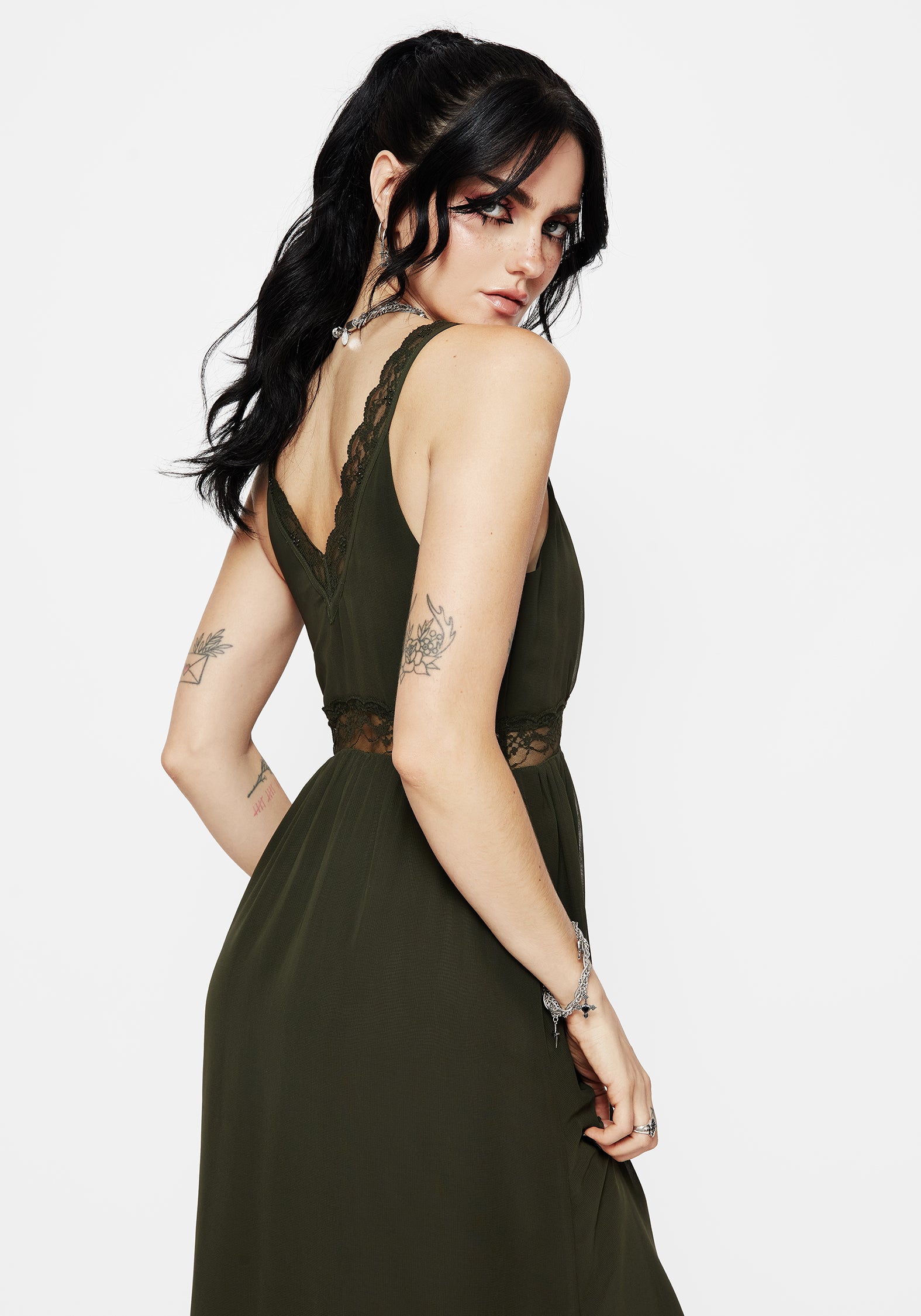 lace trim cami midi dress Lace Trim Silk Dress | Lace Trimmed Clothing