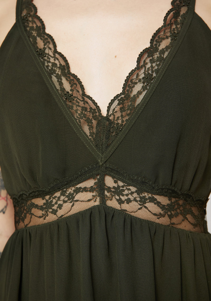 Idalia Lace Insert Cami Midi Dress | Disturbia - Shop Women's Gothic, Alternative & Dark Romantic Fashion, Accessories & Homeware Idalia Lace Insert Cami Midi Dress | Disturbia - Shop Women's Gothic, Alternative & Dark Romantic Fashion, Accessories & Homeware