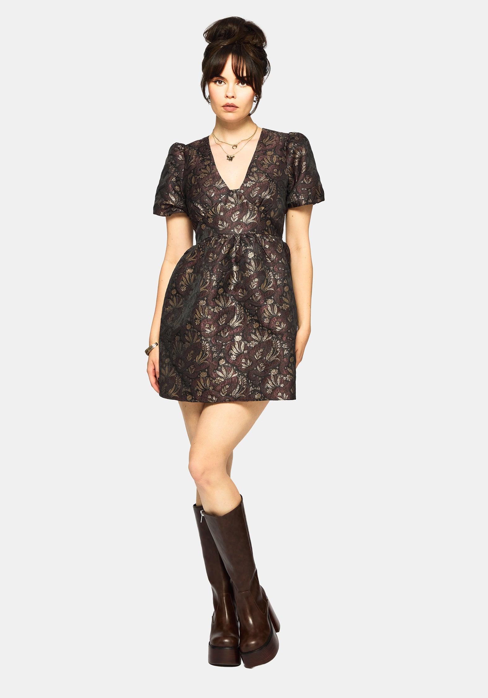 brown jacquard dress Vila - Jacquard Cami Maxi Dress - Women - Polyester/Spandex - 38 EU