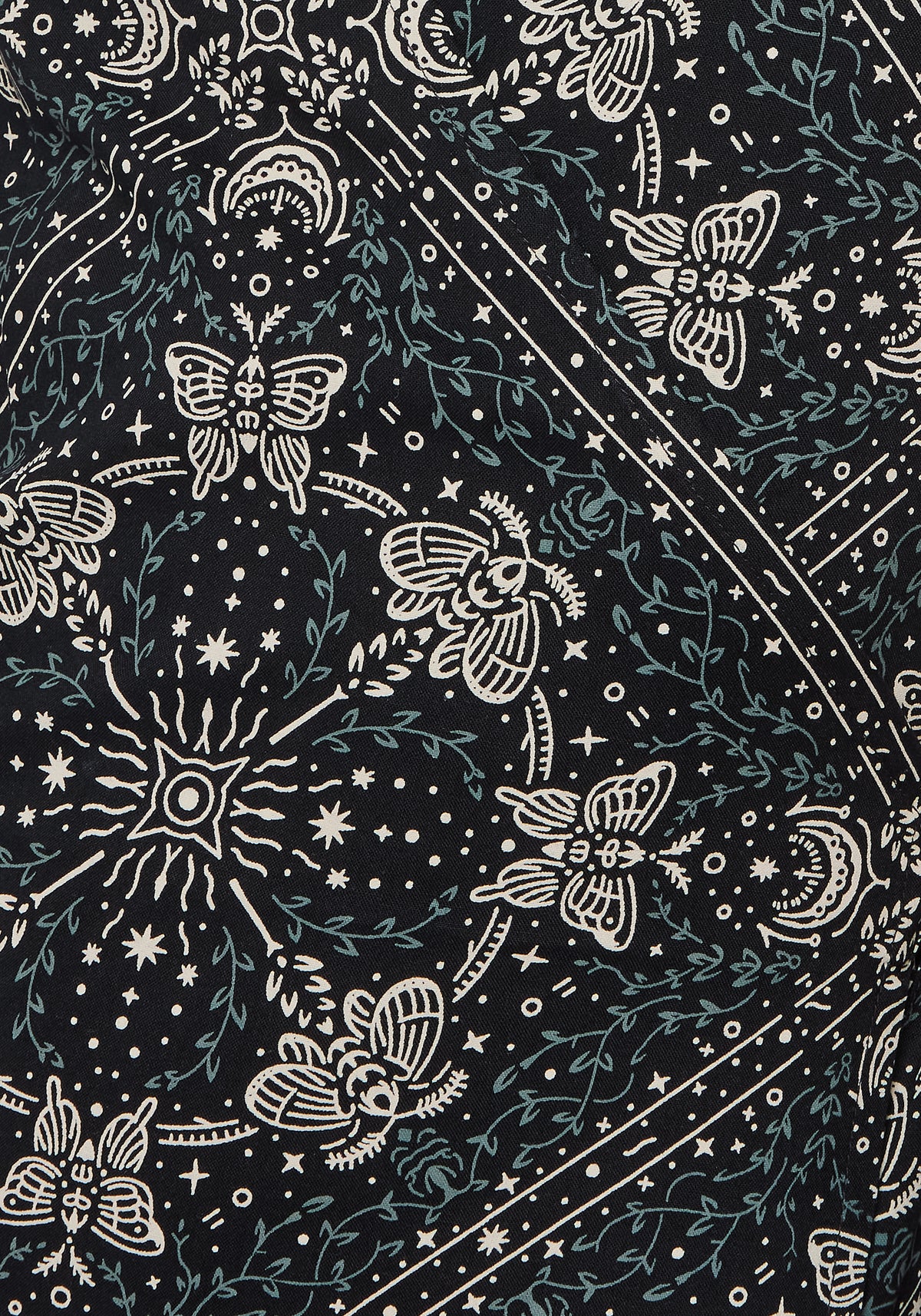 Poem Moth Printed Wrap Midi Dress