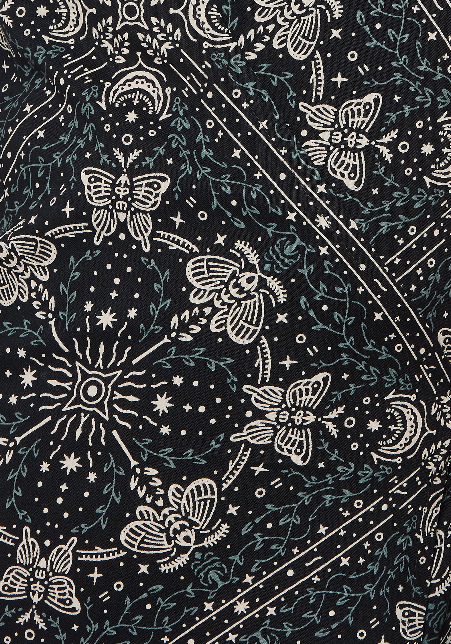 Poem Moth Printed Wrap Midi Dress