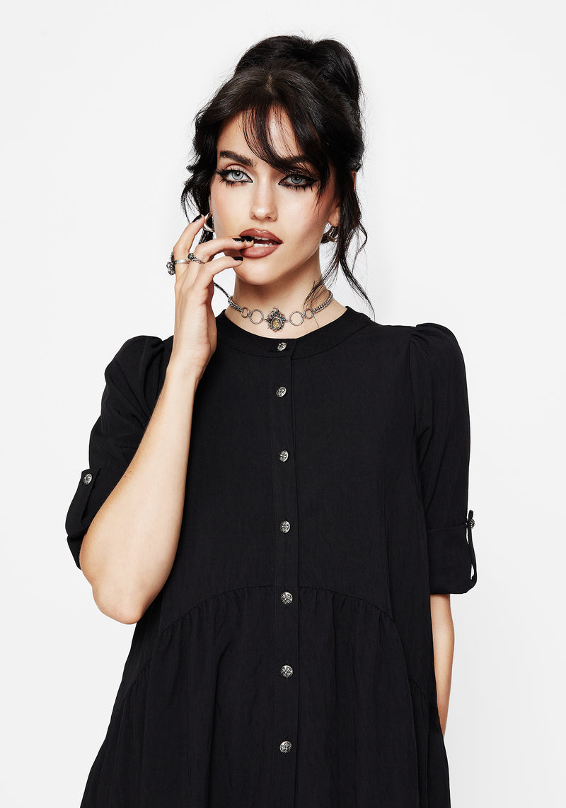 Arden Button Down Mini Smock Dress – Disturbia Arden Button Down Mini Smock Dress – Disturbia
