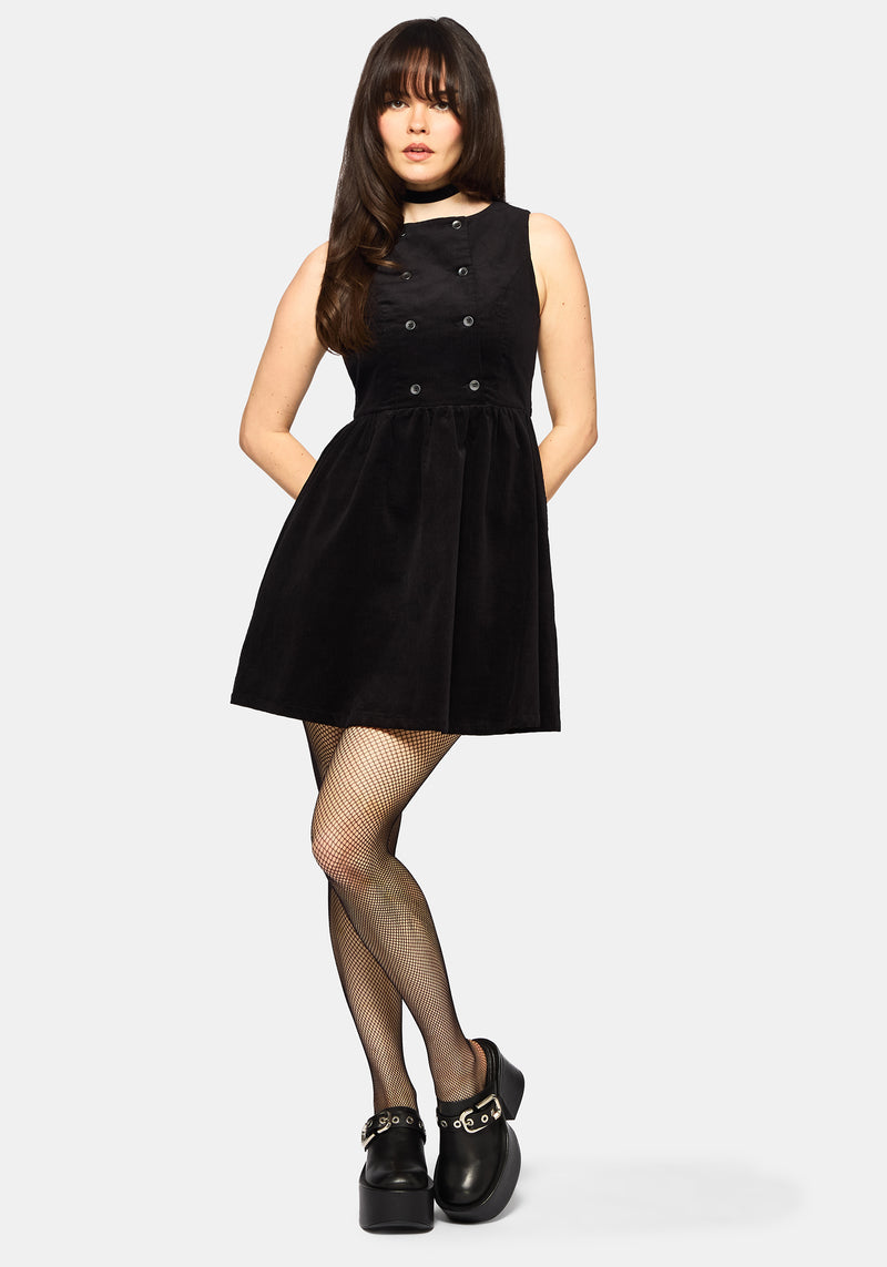 Mournia Cord Button Up Mini Dress Disturbia Mournia Cord Button Up Mini Dress Disturbia