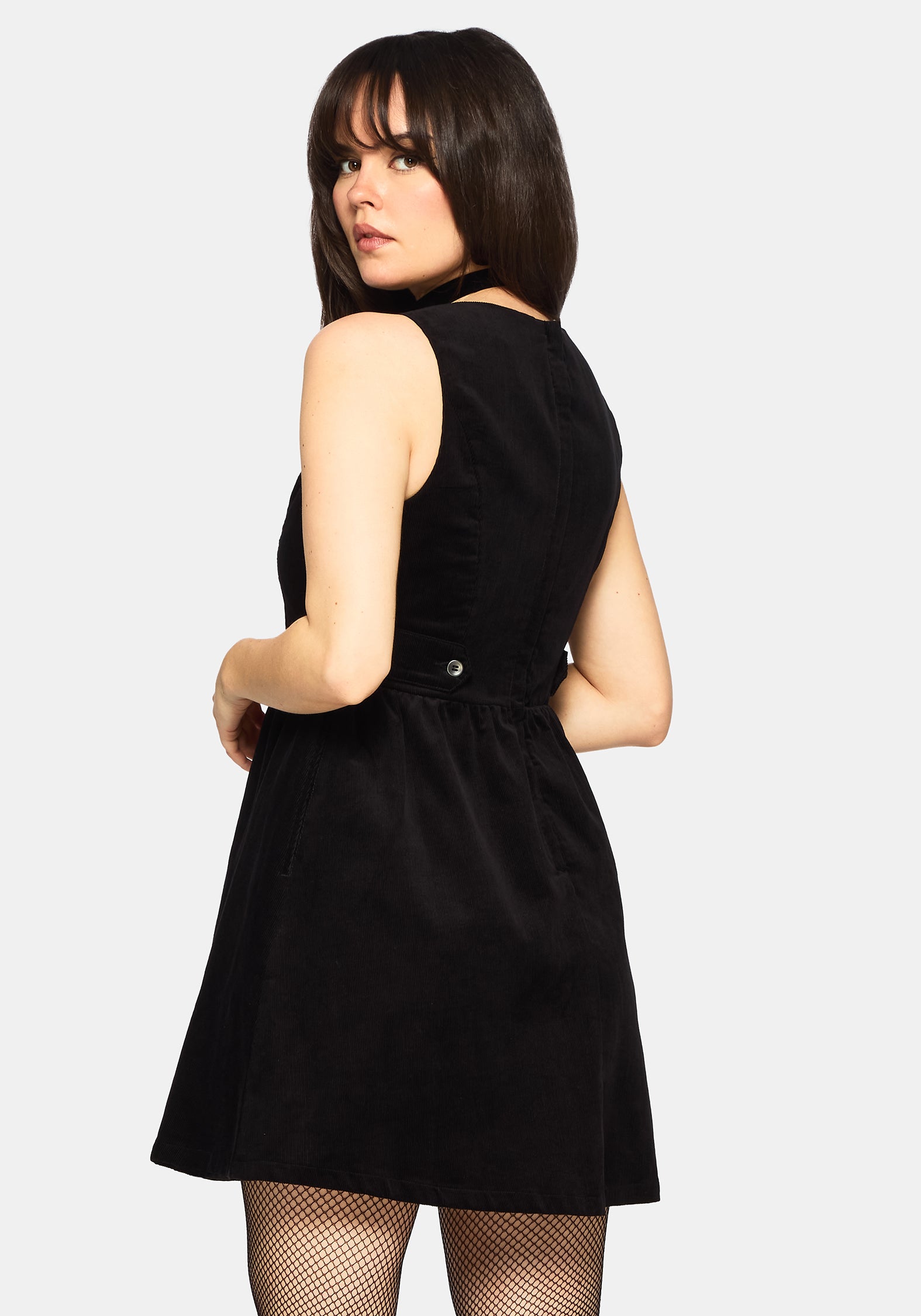 Mournia Cord Button Up Mini Dress – Disturbia
