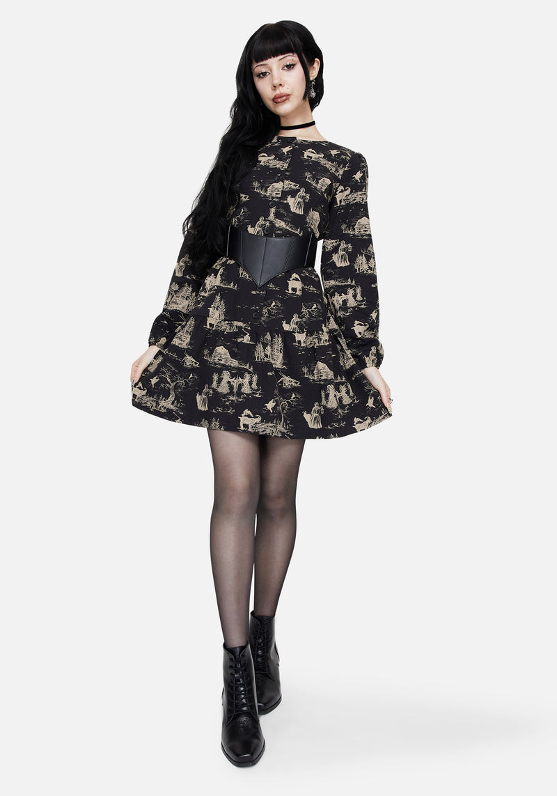 Lacelle Cotton Button Up Long Sleeve Mini Dress