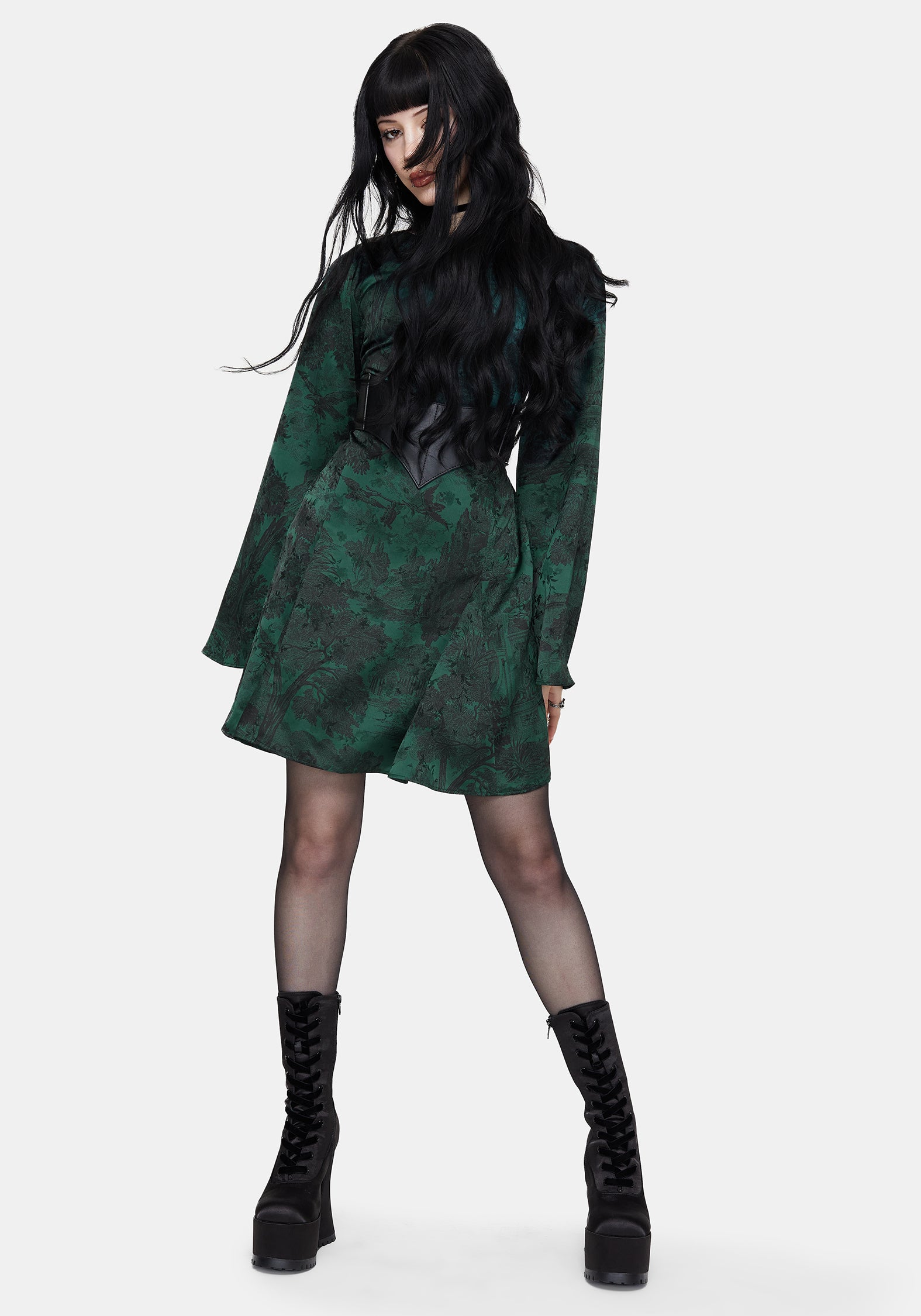 Solara Toile Print Mini Dress