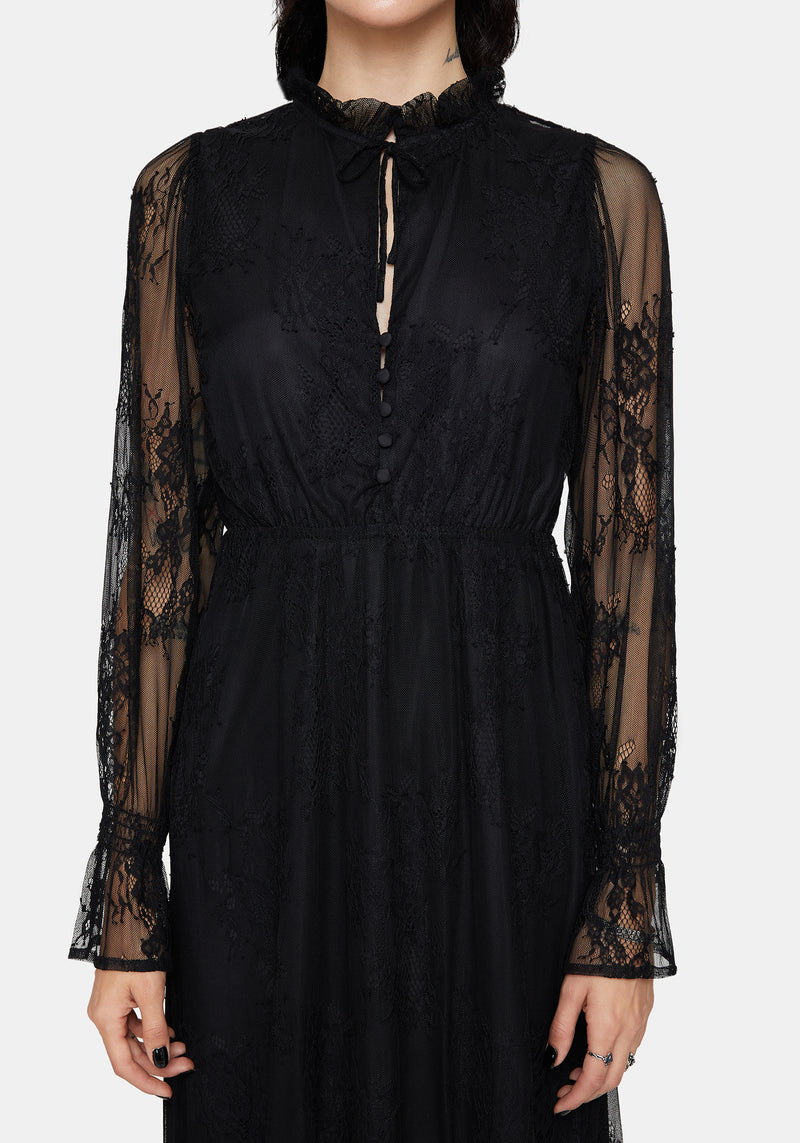 Bertha Lace Tiered Long Sleeve Maxi Dress Disturbia Bertha Lace Tiered Long Sleeve Maxi Dress Disturbia