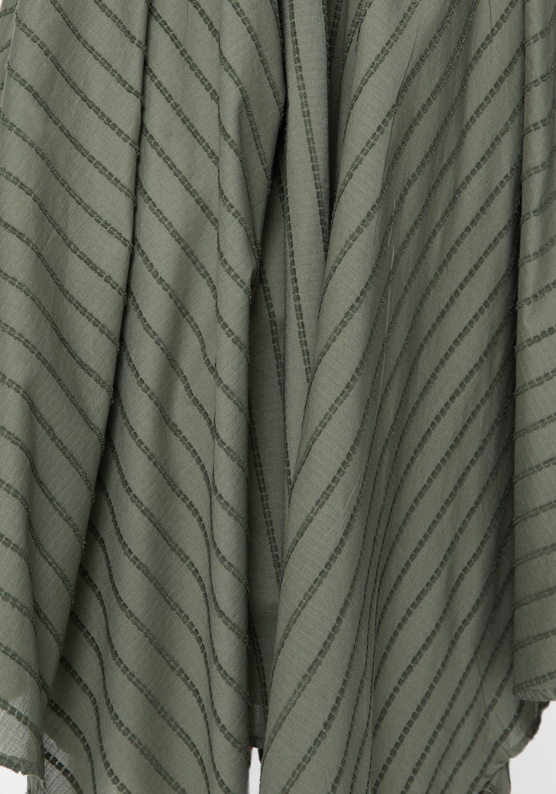 Blythe Cotton Handkerchief Hem Midaxi Skirt - Green