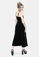 Opia Cami Beaded Embroidered Velour Midaxi Dress