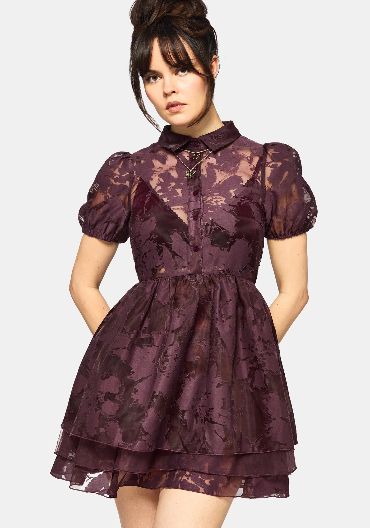 Spectre Layered Mini Shirt Dress