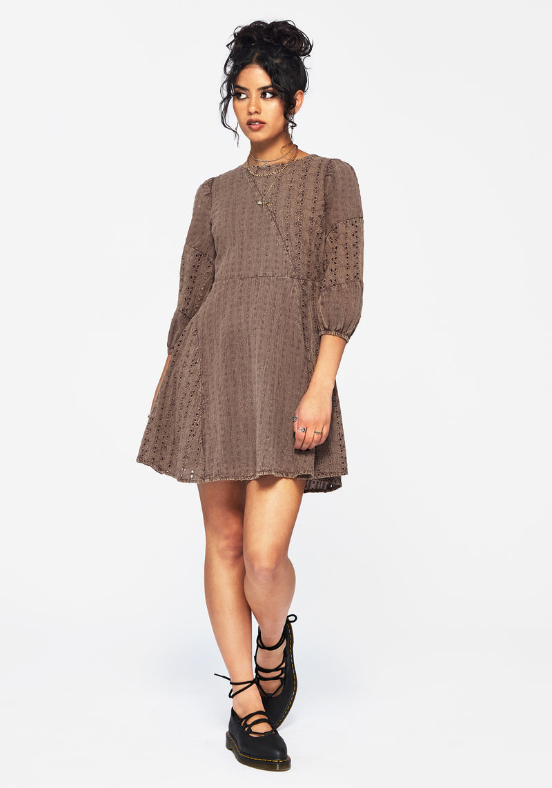 Summerisle Cotton Broderie Detail Mini Smock Dress | Disturbia Summerisle Cotton Broderie Detail Mini Smock Dress | Disturbia