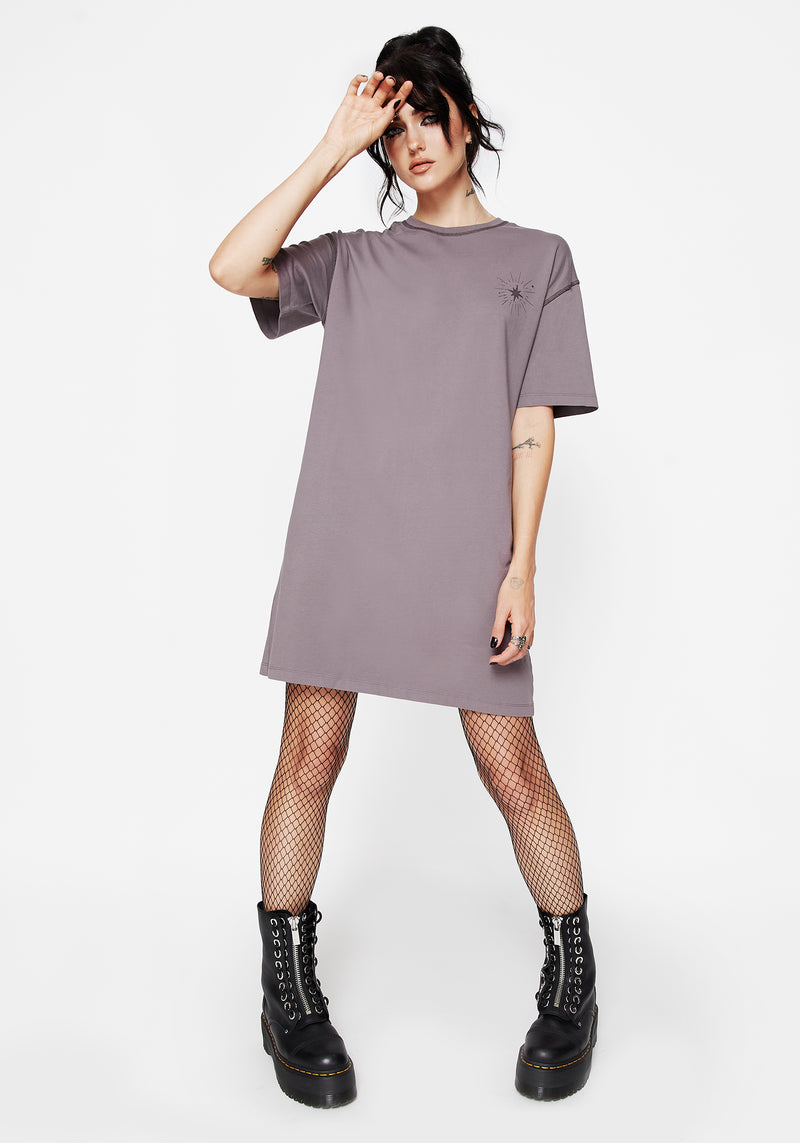 Saria Cotton-Blend Fairy Printed Jersey Tee Dress | Disturbia - Shop Women's Gothic, Alternative & Dark Romantic Fashion, Accessories & Homeware Saria Cotton-Blend Fairy Printed Jersey Tee Dress | Disturbia - Shop Women's Gothic, Alternative & Dark Romantic Fashion, Accessories & Homeware