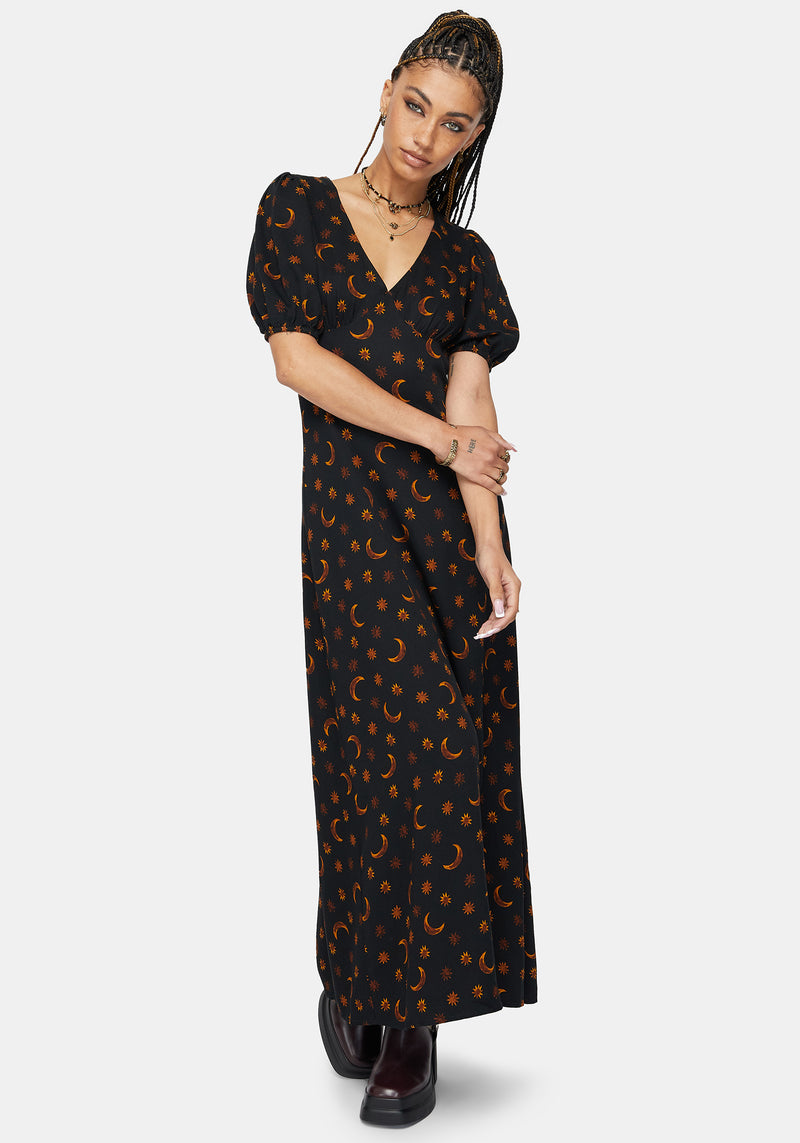 Elura Celestial Print Midaxi Dress